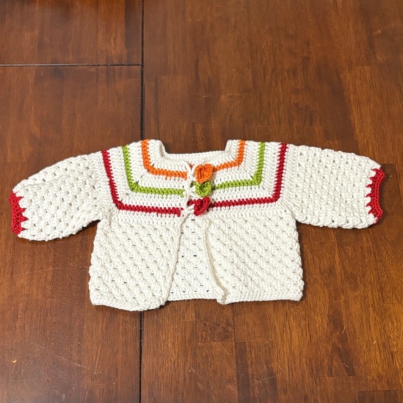 Handmade Crochet Baby Sweater - Picture 2 of 7
